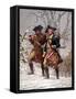 Vintage Revolutionary War Print of American Minutemen-Stocktrek Images-Framed Stretched Canvas