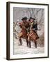 Vintage Revolutionary War Print of American Minutemen-Stocktrek Images-Framed Photographic Print