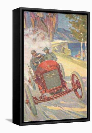 Vintage Road Racing-null-Framed Stretched Canvas