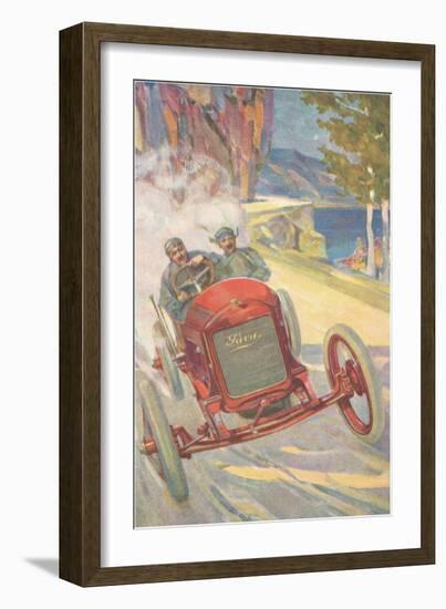 Vintage Road Racing-null-Framed Art Print