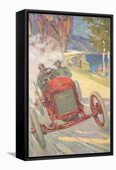 Vintage Road Racing-null-Framed Stretched Canvas