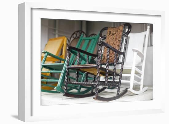 Vintage Rocking Chairs in New York City, New York, USA-Julien McRoberts-Framed Photographic Print