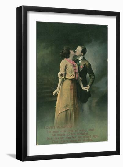 Vintage Romantic Poatcard-null-Framed Giclee Print