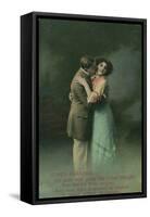 Vintage Romantic Poatcard-null-Framed Stretched Canvas