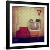 Vintage Room With Wallpaper-khorzhevska-Framed Art Print