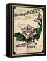 Vintage Rose Seed Packet-null-Framed Stretched Canvas