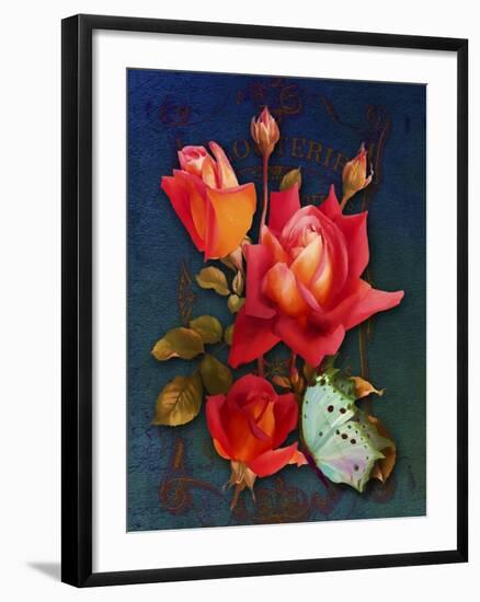 Vintage Roses-Tina Lavoie-Framed Giclee Print