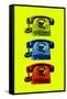 Vintage Rotary Telephone Pop Art-null-Framed Stretched Canvas