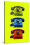 Vintage Rotary Telephone Pop Art-null-Stretched Canvas