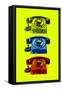 Vintage Rotary Telephone Pop Art-null-Framed Stretched Canvas
