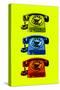 Vintage Rotary Telephone Pop Art-null-Stretched Canvas