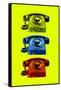 Vintage Rotary Telephone Pop Art-null-Framed Stretched Canvas