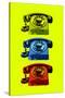 Vintage Rotary Telephone Pop Art-null-Stretched Canvas