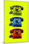 Vintage Rotary Telephone Pop Art-null-Mounted Poster