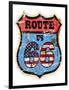 Vintage Route Us 66 Sign-null-Framed Premium Giclee Print