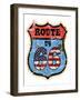 Vintage Route Us 66 Sign-null-Framed Art Print