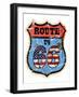 Vintage Route Us 66 Sign-null-Framed Art Print