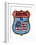 Vintage Route Us 66 Sign-null-Framed Art Print