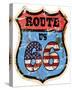 Vintage Route Us 66 Sign-null-Stretched Canvas