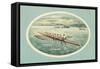 Vintage Rowing Crew Illustration-null-Framed Stretched Canvas