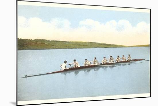 Vintage Rowing Crew-null-Mounted Art Print