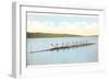 Vintage Rowing Crew-null-Framed Premium Giclee Print