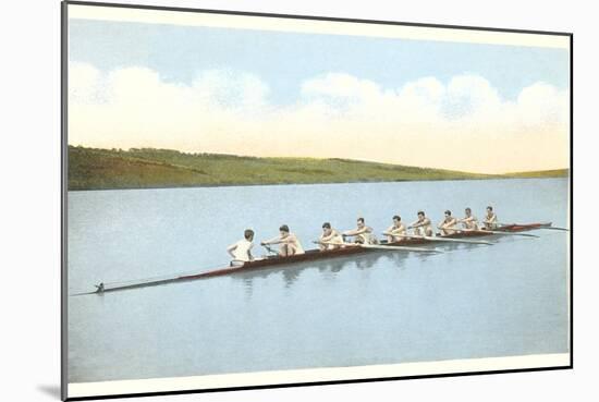Vintage Rowing Crew-null-Mounted Art Print