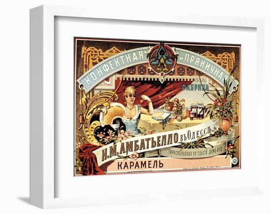 Vintage Russian Confectionery Advertisement-null-Framed Giclee Print