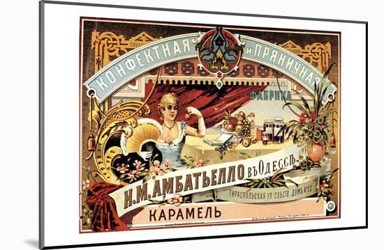 Vintage Russian Confectionery Advertisement-null-Mounted Giclee Print