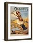 Vintage Russian Farm Tool Advertisement-null-Framed Giclee Print