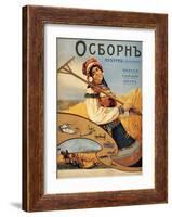 Vintage Russian Farm Tool Advertisement-null-Framed Giclee Print