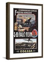 Vintage Russian Fish Cannery Advertisement-null-Framed Giclee Print