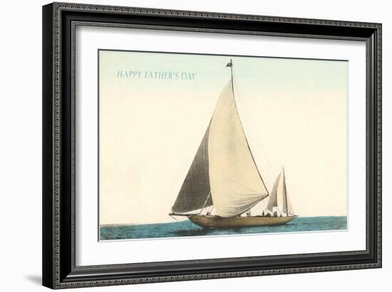 Vintage Sailboat-null-Framed Art Print