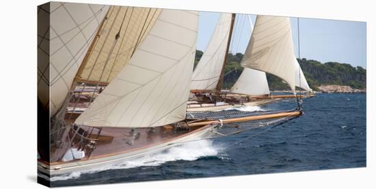 Vintage sailboats raicing-null-Stretched Canvas