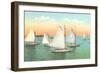 Vintage Sailboats-null-Framed Art Print