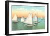 Vintage Sailboats-null-Framed Art Print