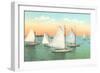 Vintage Sailboats-null-Framed Art Print