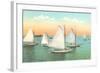 Vintage Sailboats-null-Framed Art Print