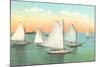 Vintage Sailboats-null-Mounted Art Print