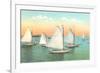 Vintage Sailboats-null-Framed Art Print