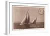 Vintage Sailing I Sepia-Wild Apple Portfolio-Framed Premium Giclee Print