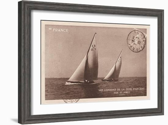 Vintage Sailing I Sepia-Wild Apple Portfolio-Framed Art Print