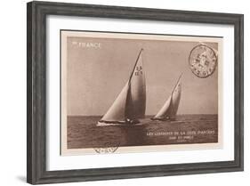 Vintage Sailing I Sepia-Wild Apple Portfolio-Framed Art Print