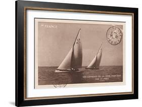 Vintage Sailing I Sepia-Wild Apple Portfolio-Framed Art Print