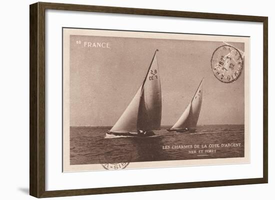 Vintage Sailing I Sepia-Wild Apple Portfolio-Framed Art Print