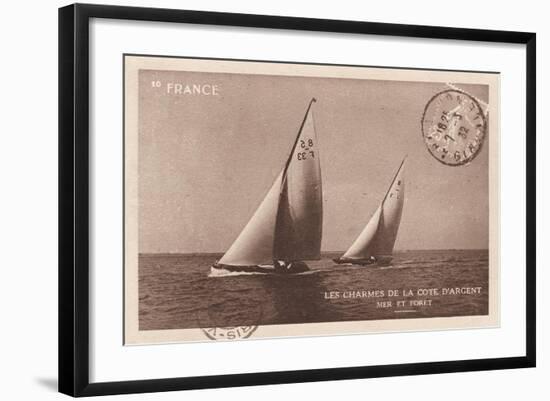 Vintage Sailing I Sepia-Wild Apple Portfolio-Framed Art Print