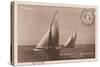 Vintage Sailing I Sepia-Wild Apple Portfolio-Stretched Canvas