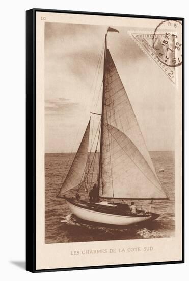 Vintage Sailing II Sepia-Wild Apple Portfolio-Framed Stretched Canvas