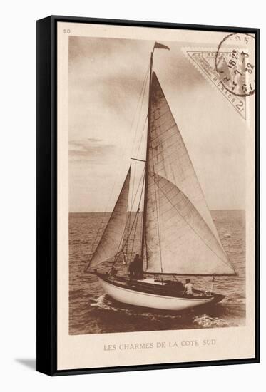 Vintage Sailing II Sepia-Wild Apple Portfolio-Framed Stretched Canvas