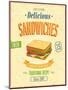 Vintage Sandwiches Poster-avean-Mounted Art Print